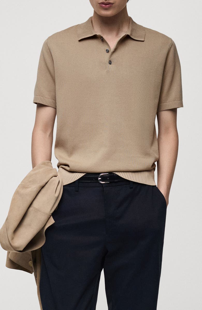 MANGO Regular Fit Cotton Polo, Main, color, 