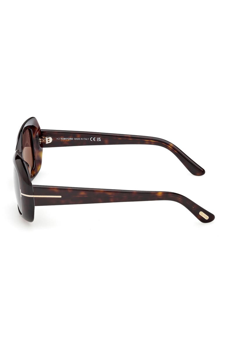 51mm Rectangle Sunglasses, Alternate, color, DARK HAVANA / BROWN