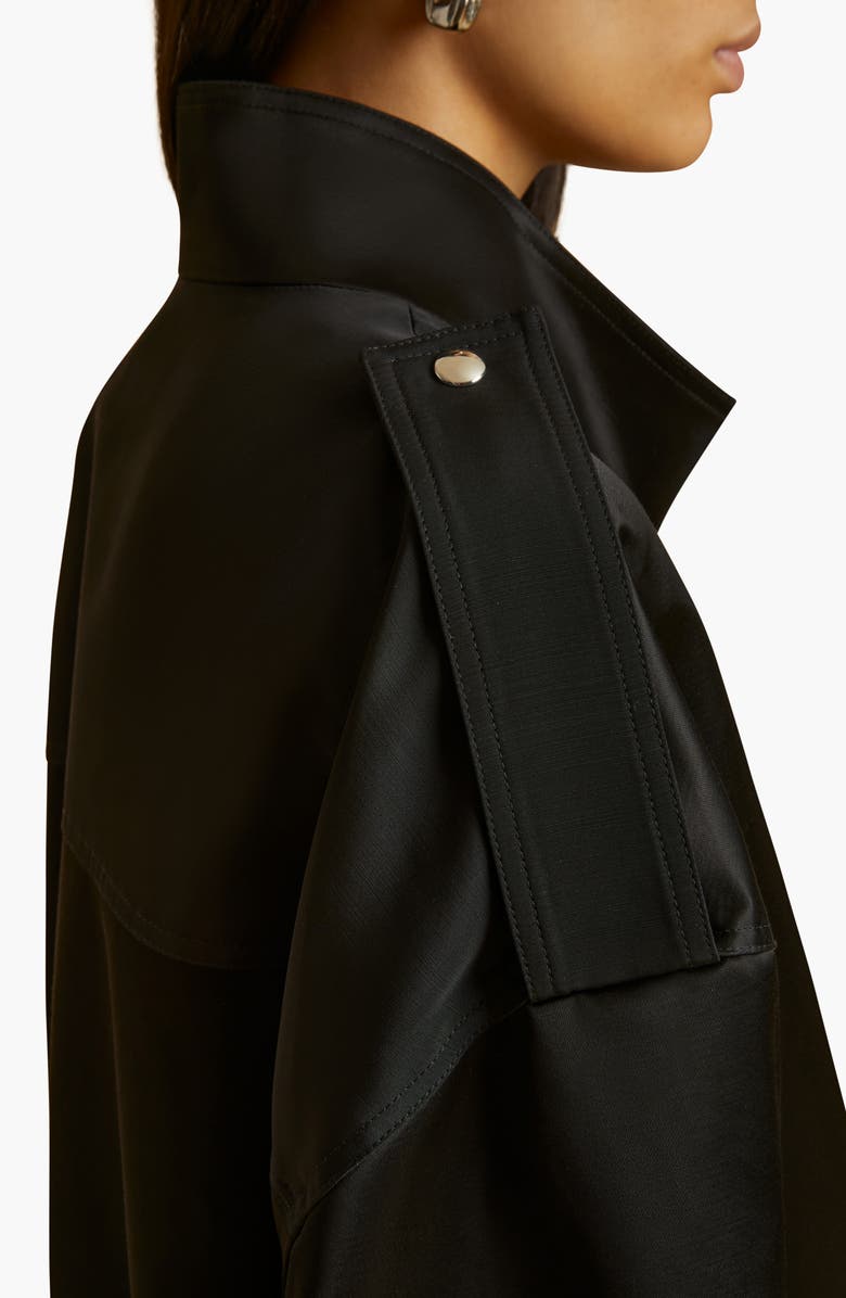 Khaite The Farris Oversize Satin Bomber Jacket, Alternate, color,