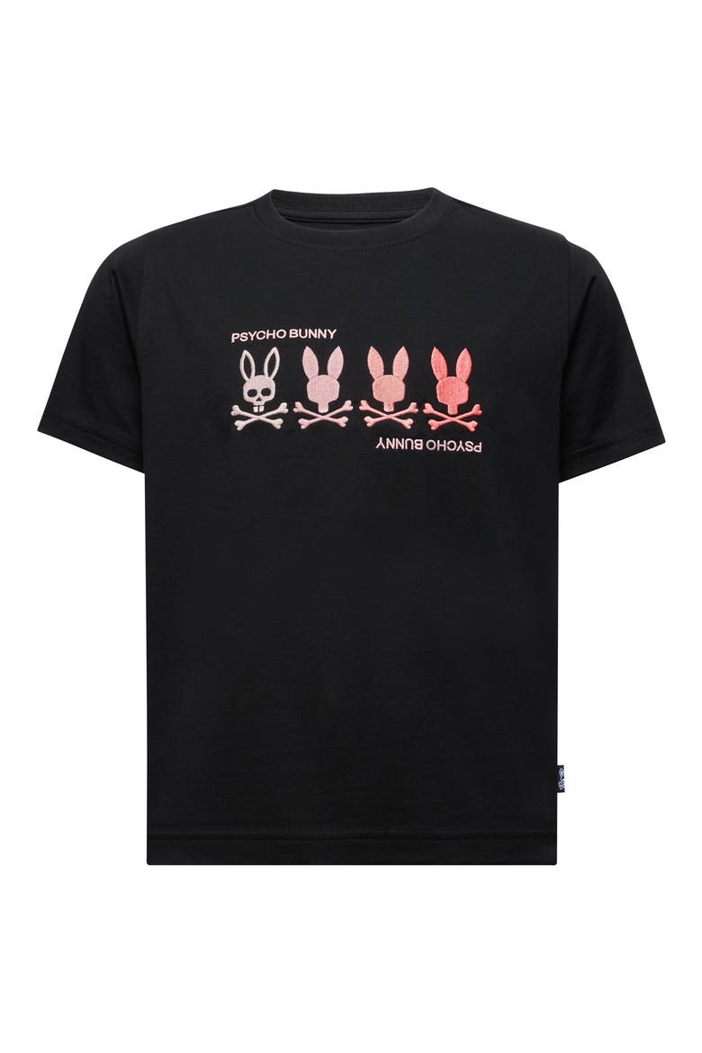 Kids' Oceania Embroidered Pima Cotton T-Shirt, Main, color, BLACK