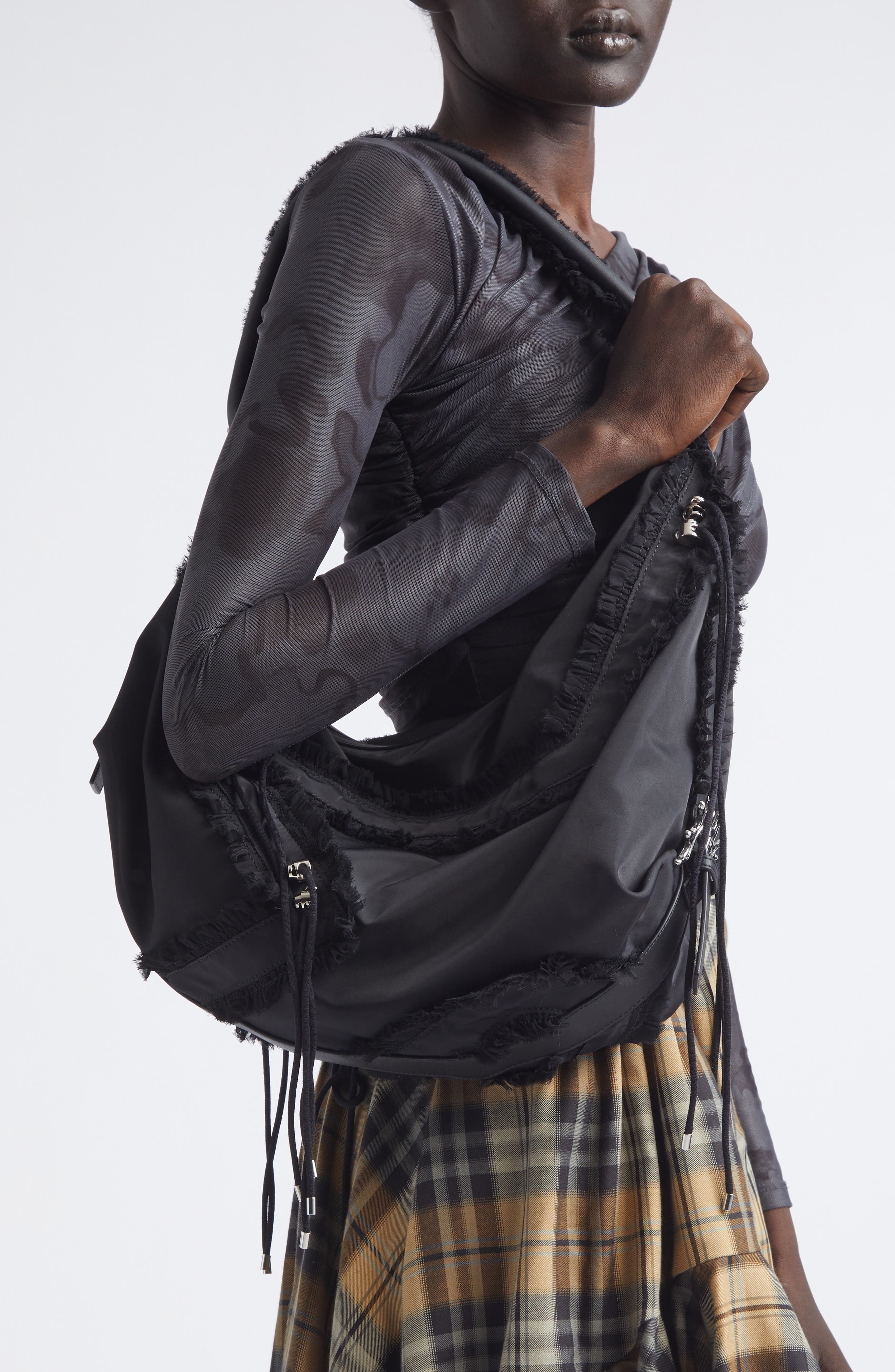 x Collina Strada Star Mushy Bag, Alternate, color, BLACK