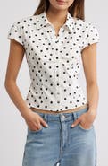 PacSun Audrey Polka Dot Button-Up Top