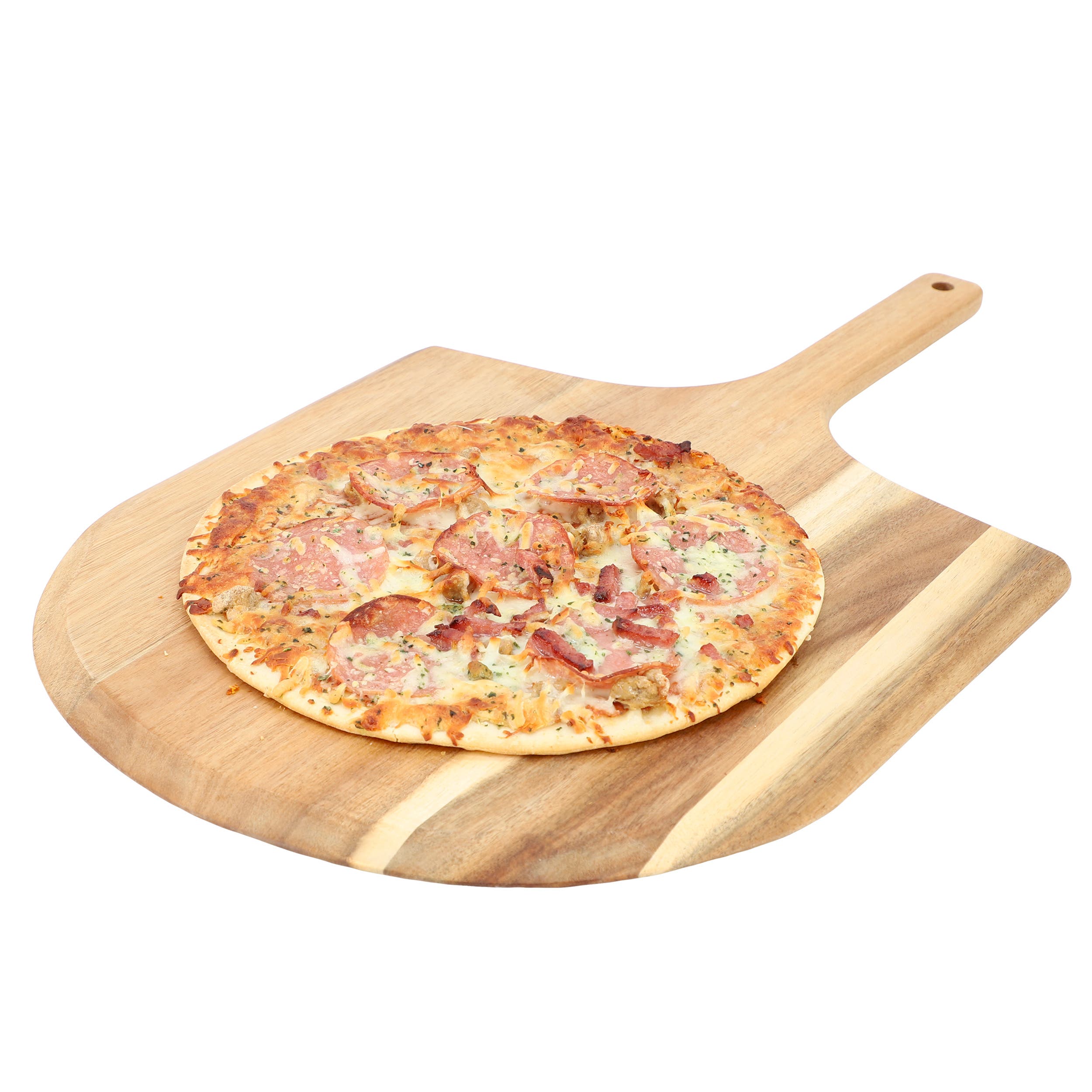 Megachef Acacia Wood Pizza Peel and Serving Board - Acacia