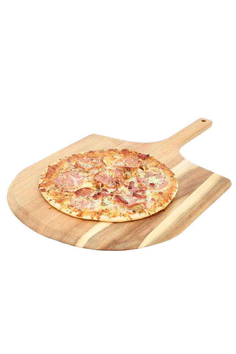 Acacia Wood Pizza Peel and Serving Board, Main, color, Acacia