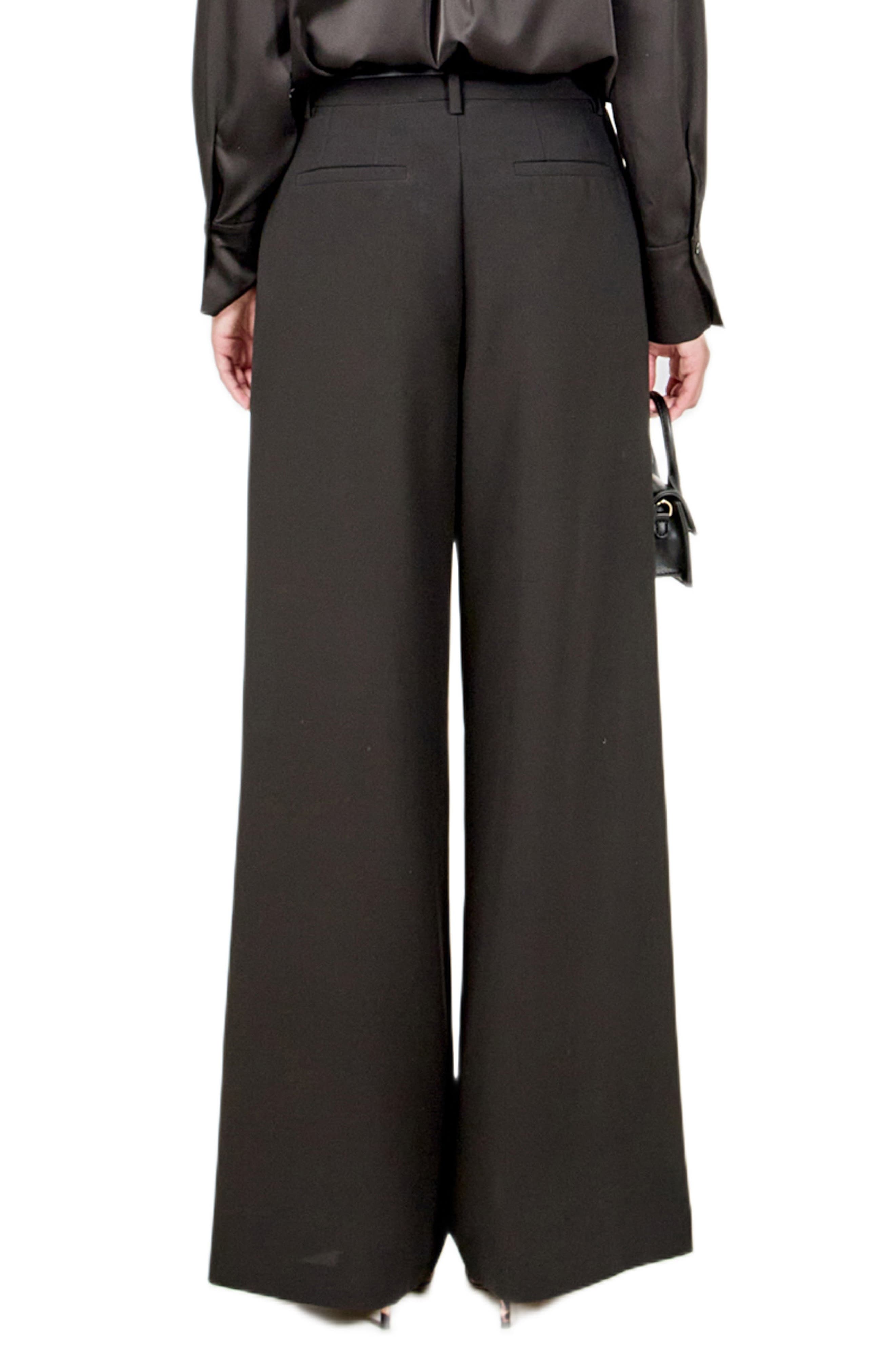 Wide-Leg Pleat Pants - image 2