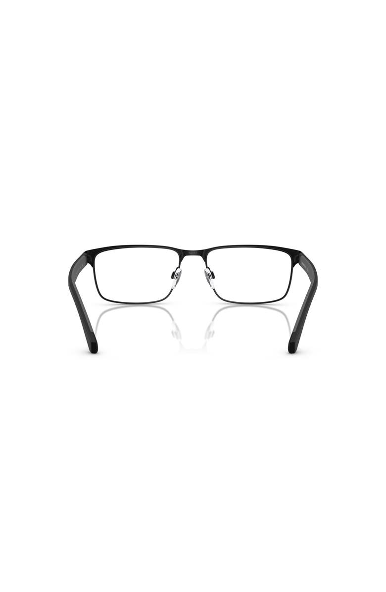 Emporio Armani 58mm Rectangle optical glasses, Alternate, color, Black