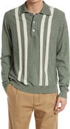 Wood Wood Cooper Stripe Merino Wool Polo Sweater