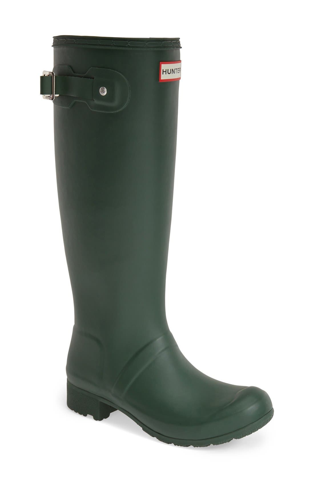 'Tour' Packable Rain Boot, Main, color, HUNTER GREEN