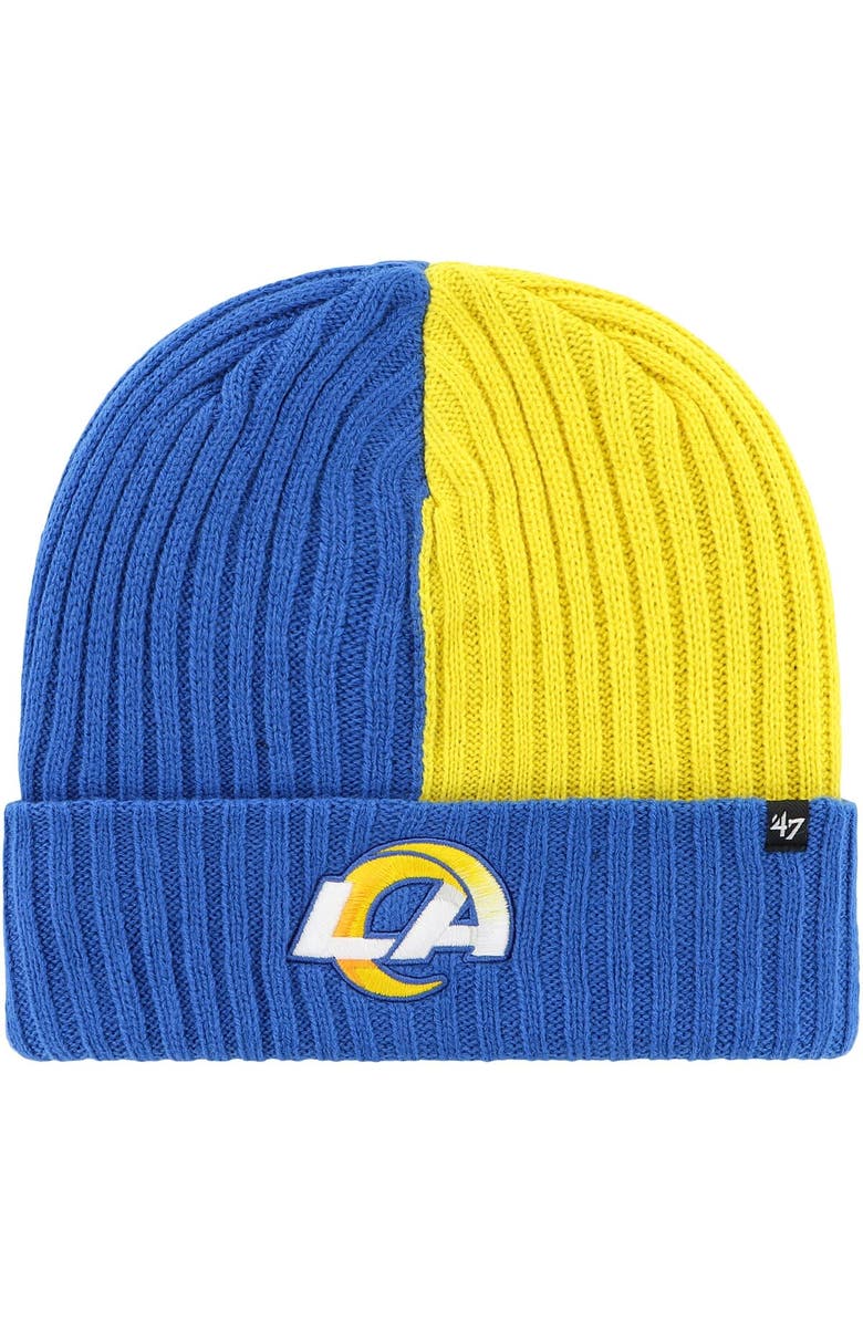 '47 Men's '47 Royal Los Angeles Rams Fracture Cuffed Knit Hat, Main, color, Royal