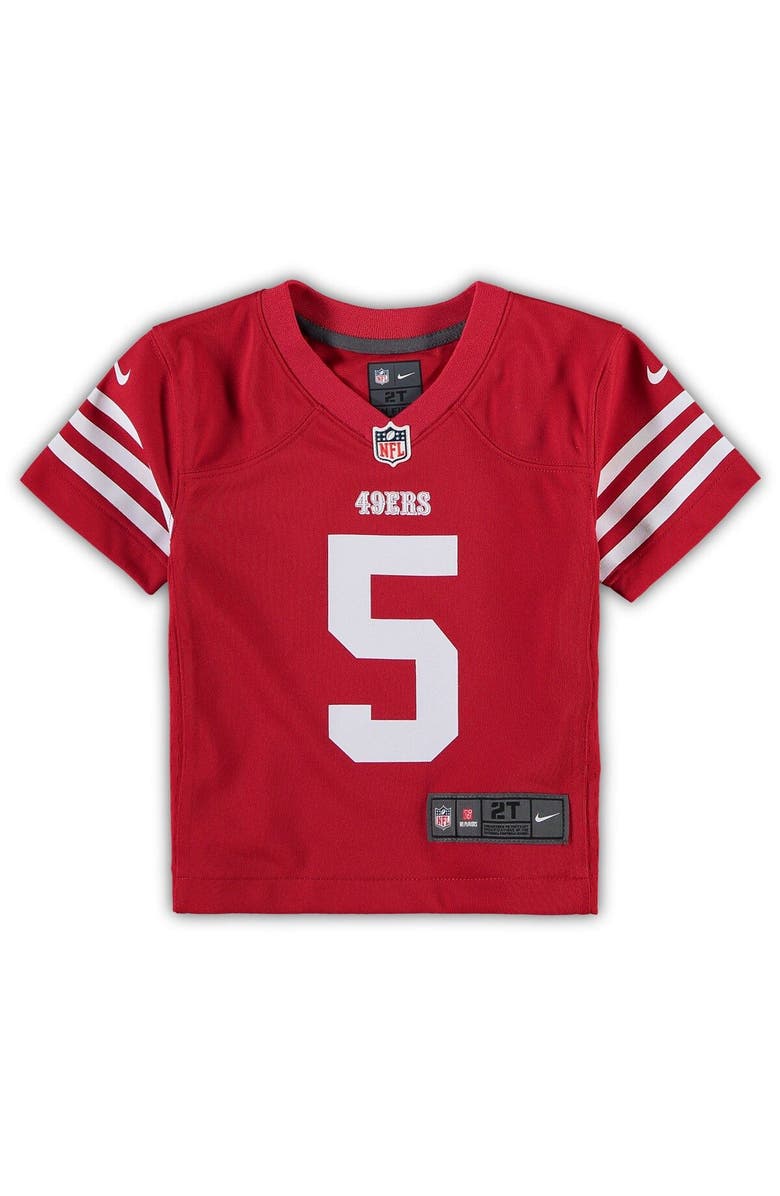 Nike Toddler Nike Trey Lance Scarlet San Francisco 49ers Game Jersey, Alternate, color, 