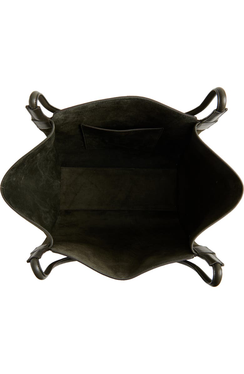 Victoria Beckham Small Victoria Suede Tote, Alternate, color, Dark Olive