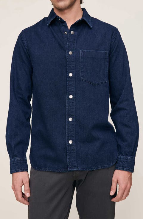 Dominick Cotton Blend Denim Western Shirt