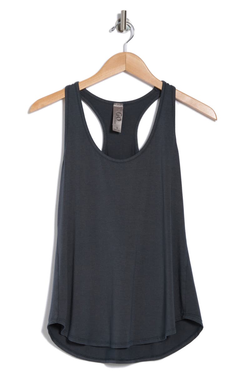 GO COUTURE Rounded Racerback Tank, Alternate, color, Slate