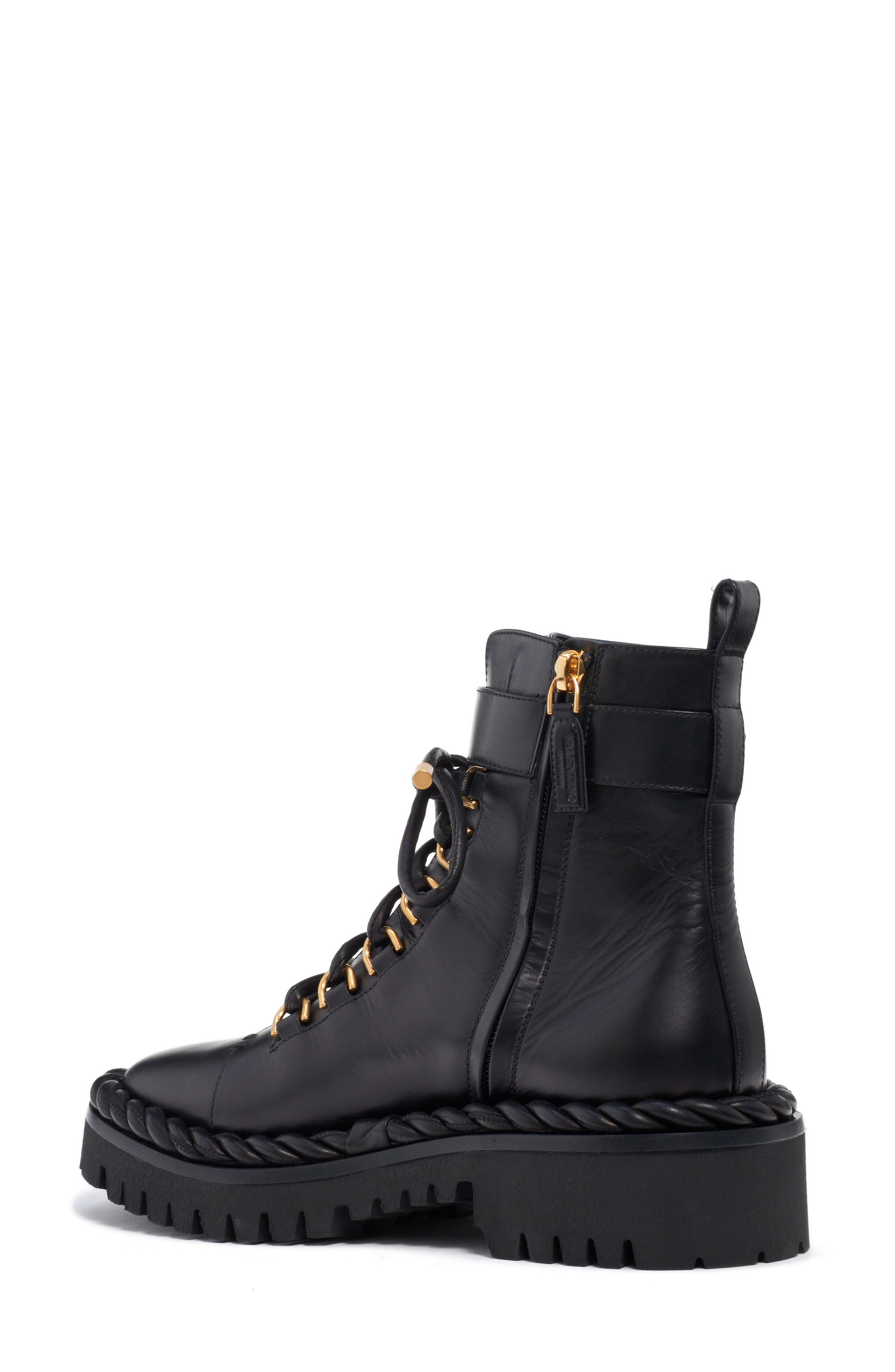 Valentino Garavani The Rope Lace-Up Combat Boot, Alternate, color, 