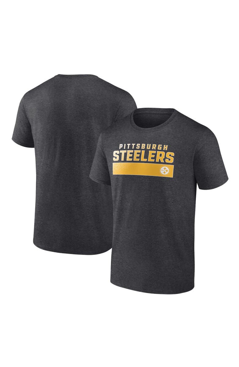 FANATICS Men's Fanatics Branded Charcoal Pittsburgh Steelers T-Shirt, Main, color, Charcoal