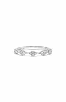 H.J. Namdar 14K White Gold Diamond Marquise Band Stackable Ring