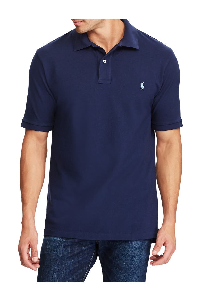 Big & Tall Mesh Polo Shirt, Main, color, NEW NEWPORT NAVY