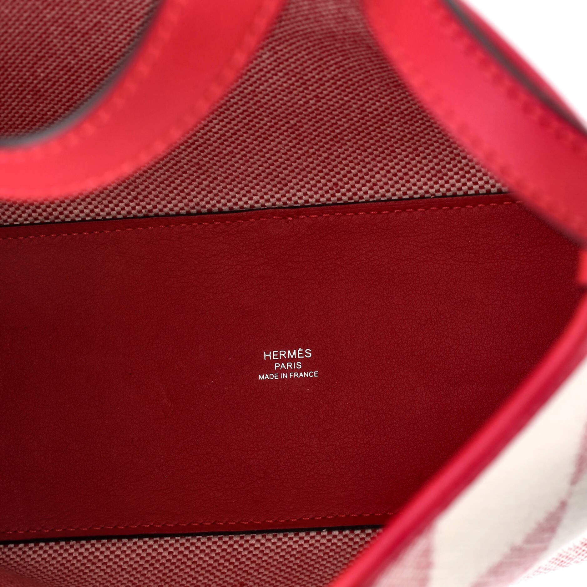 Pre-Owned Hermes Cabas H en Biais Tote Canvas with Leather 27, Alternate, color, 