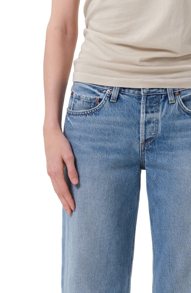 AGOLDE Low Rise Relaxed Straight Leg Jeans, Alternate, color, Vault Worn Indigo
