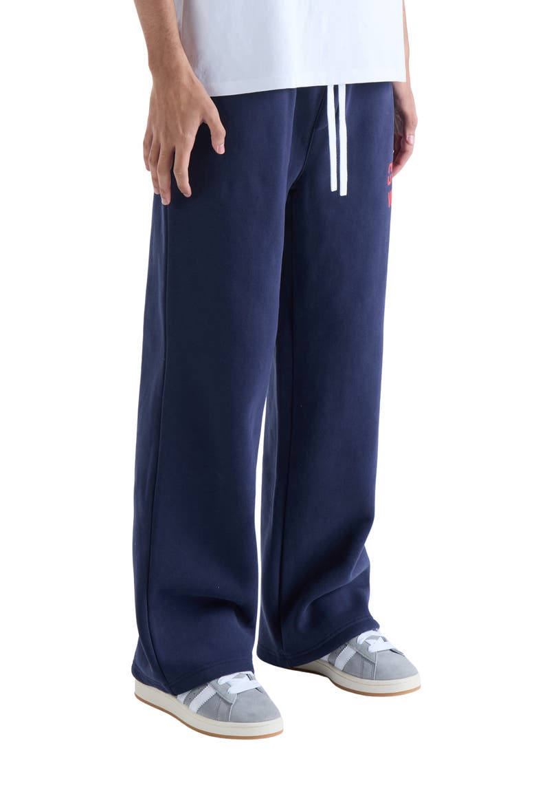Us Against Time Fleece Track Pants, Alternate, color, NAVY