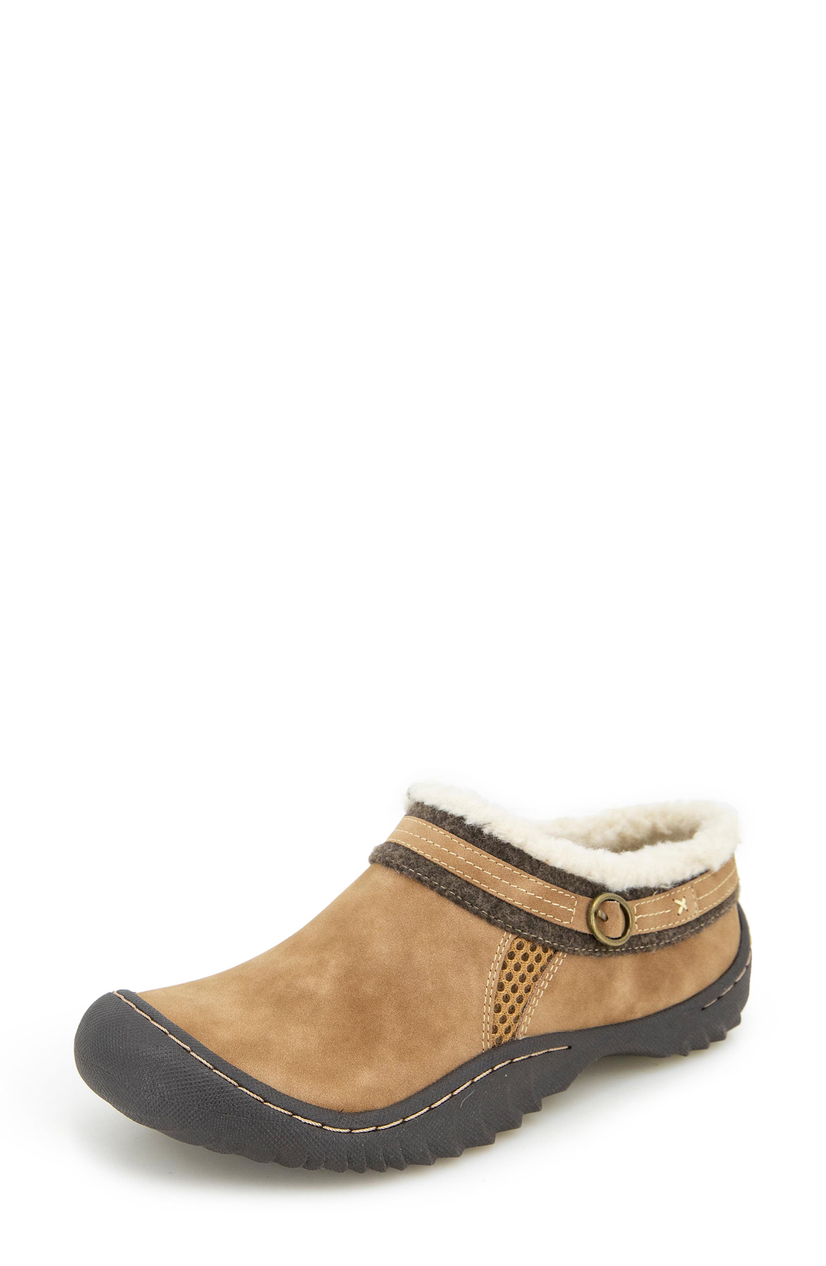 Ginger Faux Fur Lined Clog, Alternate, color, TAN