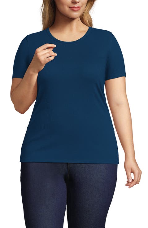 Plus Size Micro Rib T-Shirt