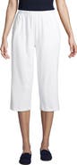 Lands' End Sport Knit High Rise Elastic Waist Capri Pants