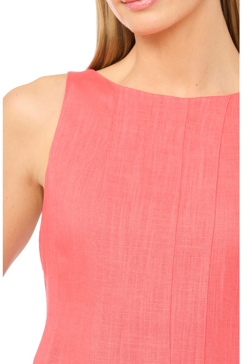 High Neck Princess Seam Dress, Alternate, color, CALYPSO CORAL