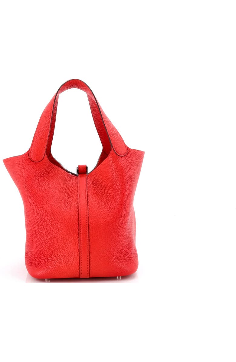 Pre-Owned Hermes Picotin Lock Bag Clemence MM, Alternate, color, Rouge Tomate