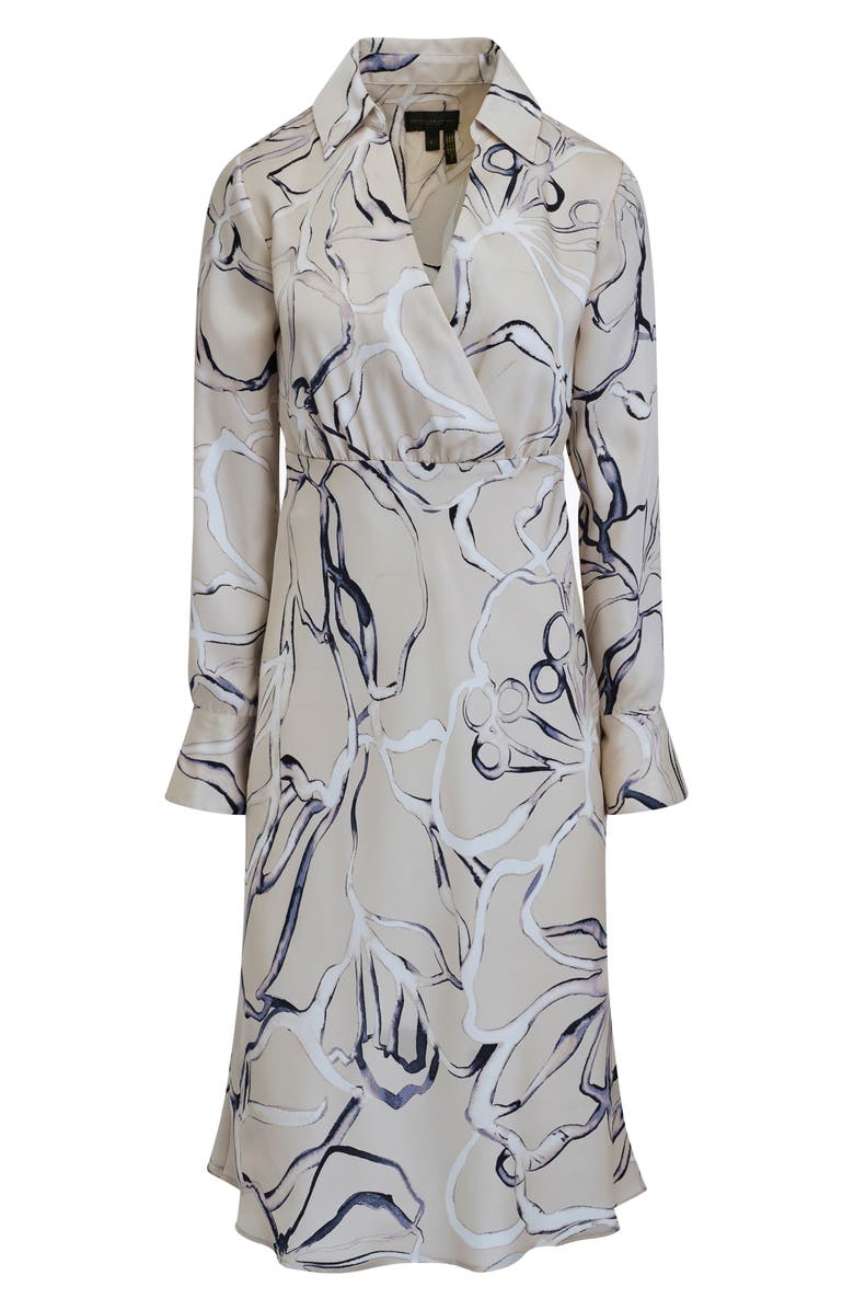 Donna Karan New York Long Sleeve Print Dress, Alternate, color, Vellum Mul