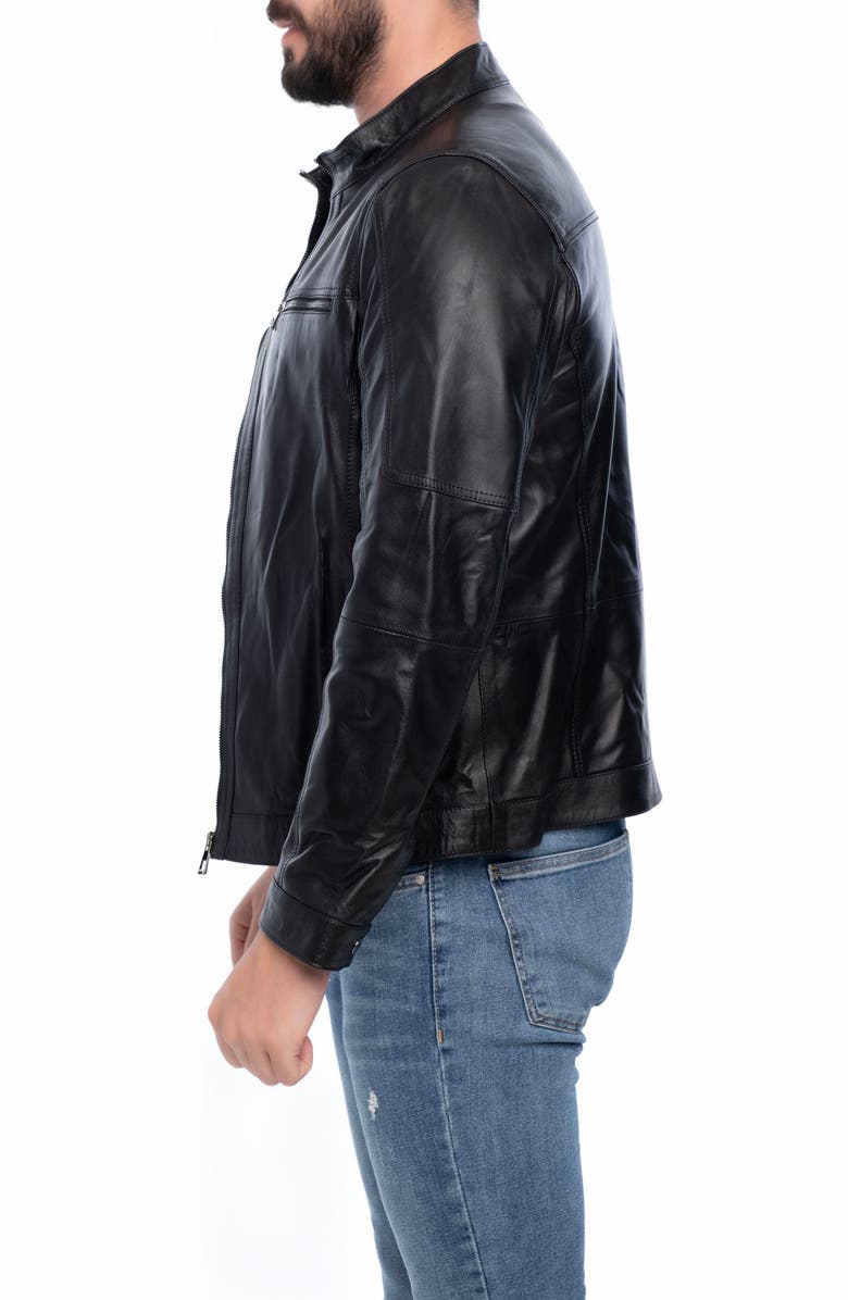 VELLAPAIS Soft Leather Jacket, Alternate, color, Black