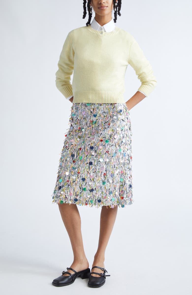 Sandy Liang Pino Cashmere Sweater, Alternate, color, Pale Yellow