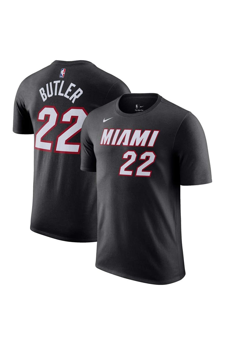 Nike Men's Nike Jimmy Butler Black Miami Heat Icon 2022/23 Name & Number T-Shirt, Main, color, 