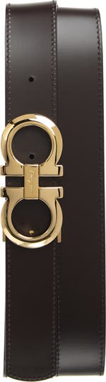 FERRAGAMO Reversible Double Gancio Leather Belt Nordstromrack