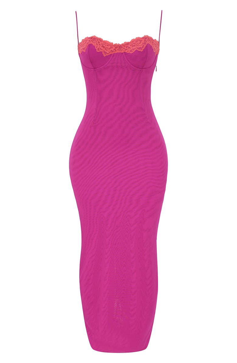 HOUSE OF CB Aiza Underwire Cocktail Dress, Alternate, color, Very Berry