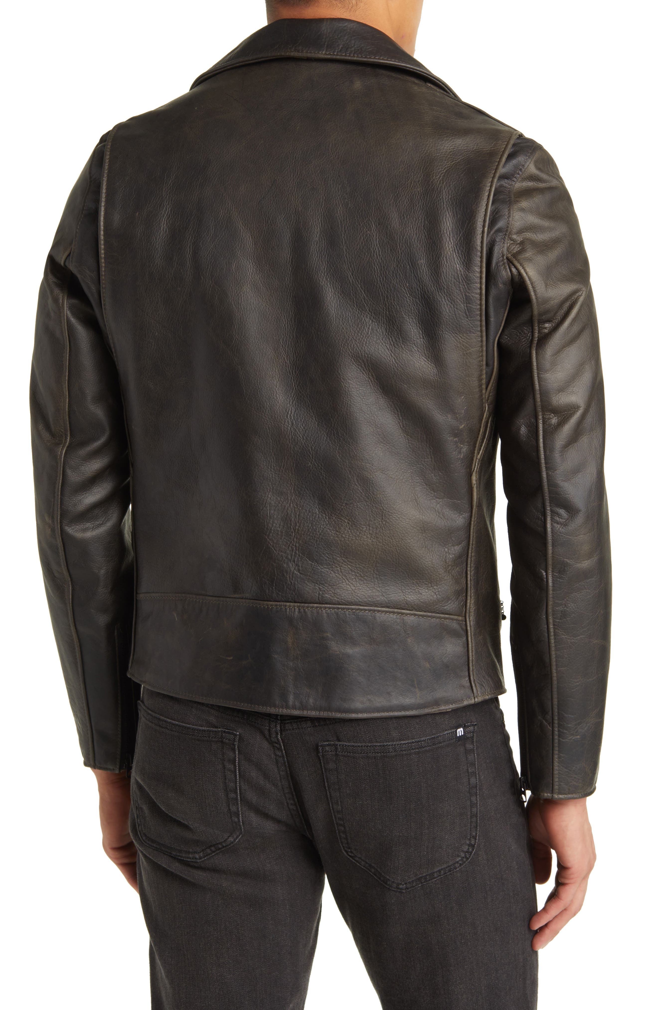 Cowhide Leather Moto Jacket - image 2