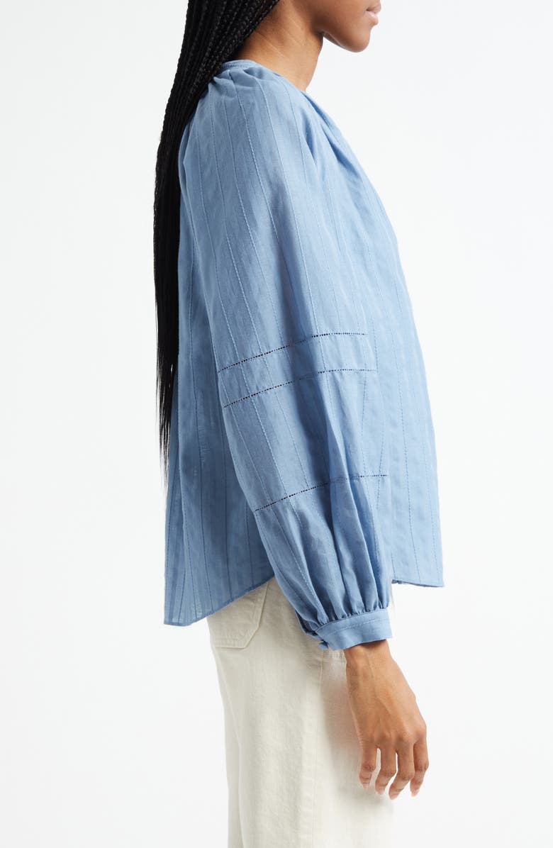 Veronica Beard Ailani Top, Alternate, color, Blue River