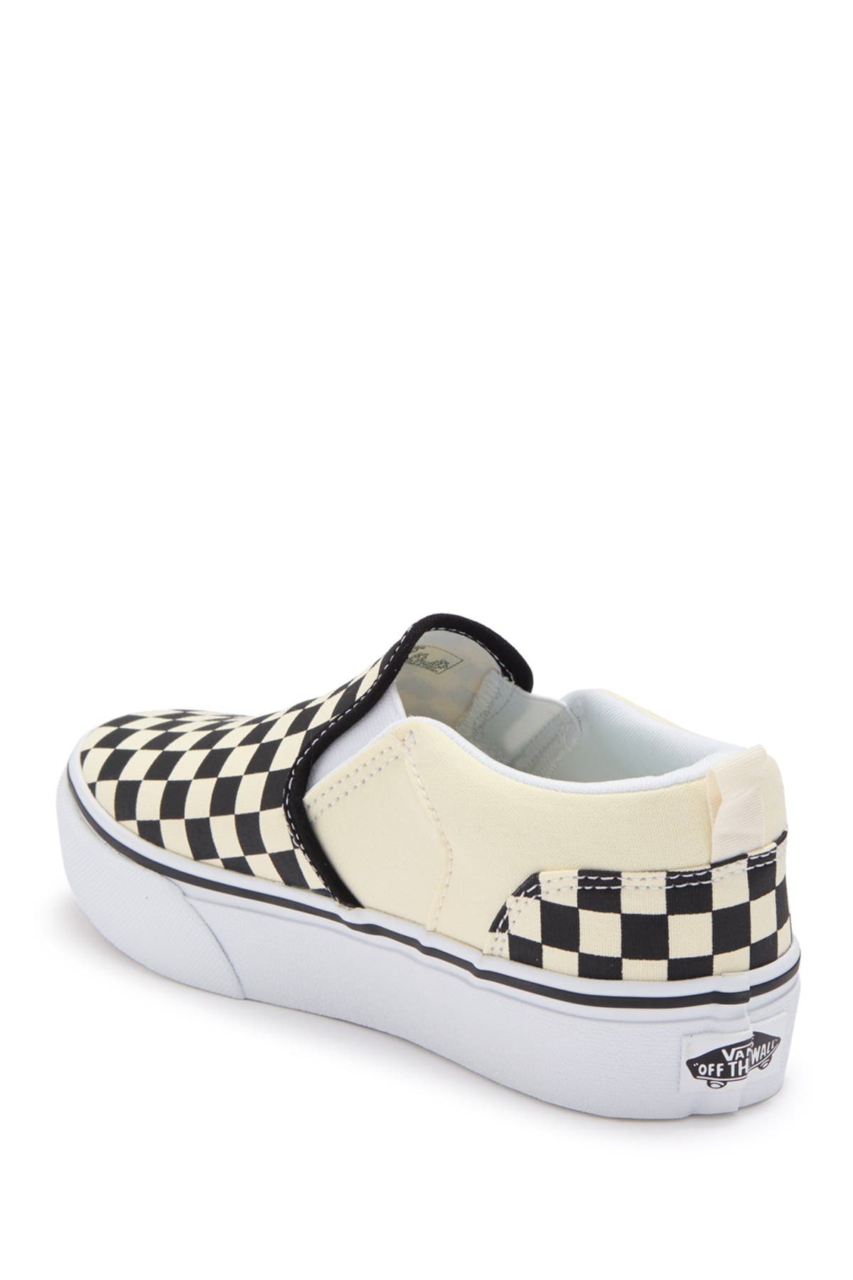 Vans My Asher Checkerboard Platform Slip On Sneakers, Alternate, color, 