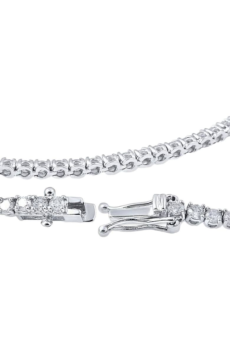 Bliss Diamond 3 Carat Round Cut Lab Grown Diamond Tennis Bracelet In 14k Gold 7", Alternate, color, 14K White Gold