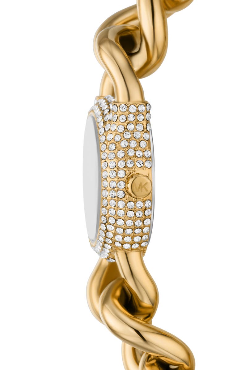 Michael Kors Pavé Crystal Bracelet Watch, 24mm, Alternate, color, Gold