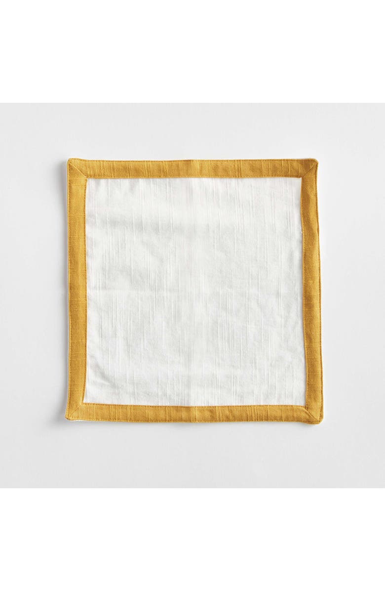 Napa Home & Garden Connor Cocktail Napkins Set Of 4, Alternate, color, Yellow