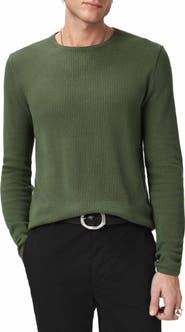 John Varvatos Montclair Mesh Stitch Organic Cotton Blend Sweater