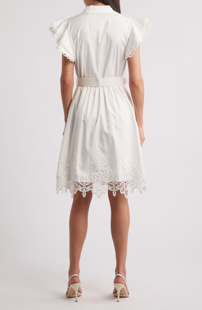 Elie Tahari The Sloane Fit & Flare Dress, Alternate, color, Sky White