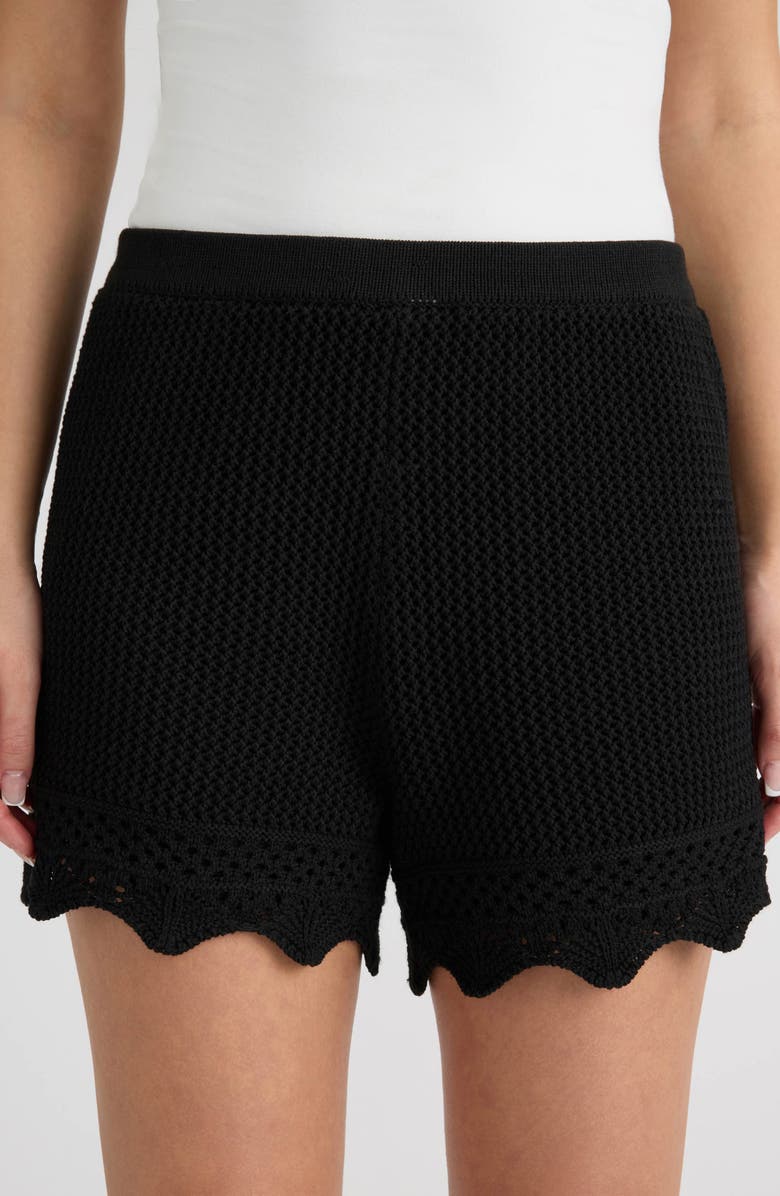 NVLT Scallop Crochet Shorts, Alternate, color, 