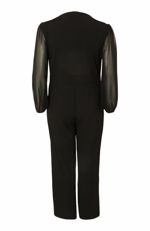 QUIZ QUIZ PLUS SIZE CHIFFON WRAP BUCKLE JUMPSUIT