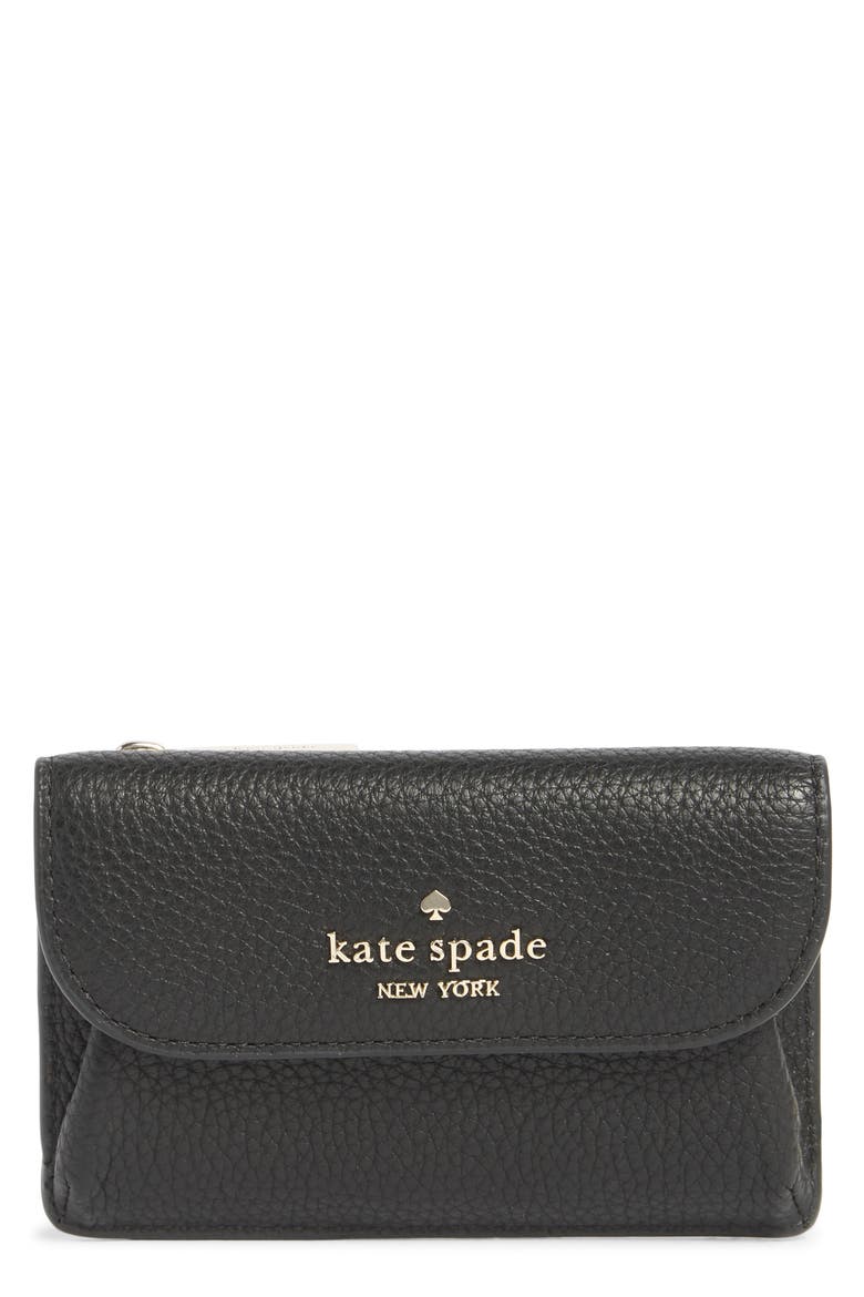 small flap card wallet, Main, color, BLACK