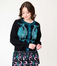 Unique Vintage 1950s Cropped Cardigan