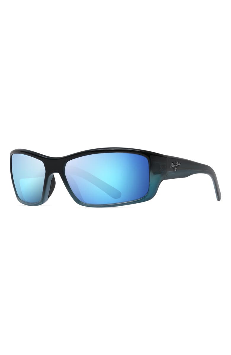 Maui Jim Barrier Reef 62mm Polarized Sunglasses, Alternate, color, Blue Turquoise/ Blue