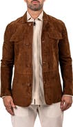 Maceoo Slim Fit Lambskin Suede Jacket