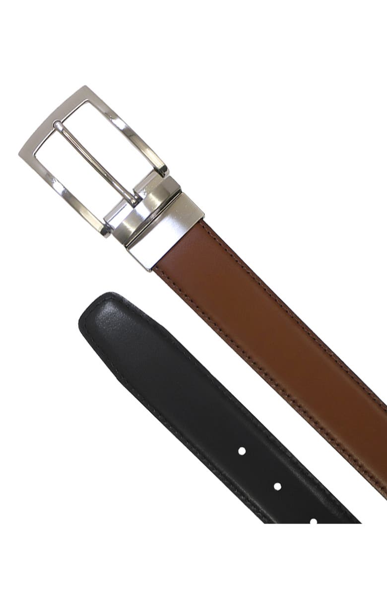 MADE IN ITALY BY BOCONI Reversible Leather Belt, Alternate, color, Cognac/ Black